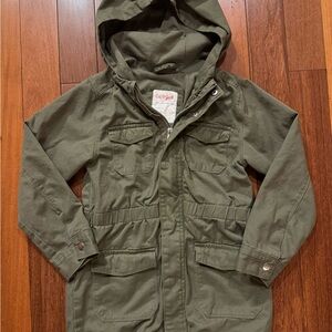 Girls Cat & Jack olive twill jacket size M (7/8)! EUC!